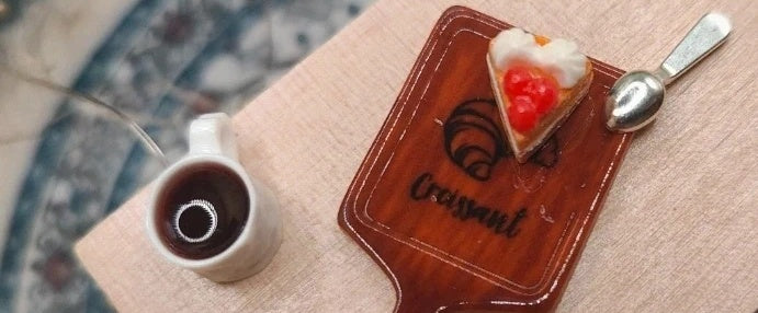 Plateau gâteau fraise et café