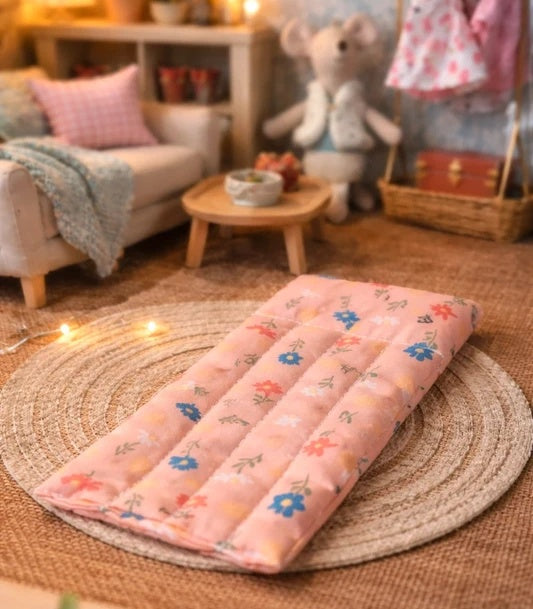 Petit matelas brodé Fait Main (à fleurs)