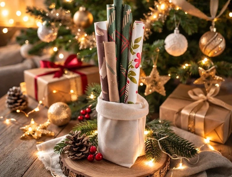 Panier de Papier cadeau pour Noël