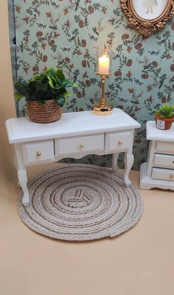 Desserte blanche en bois
