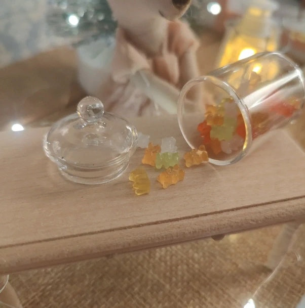 Bonbonnière en verre d'ourson