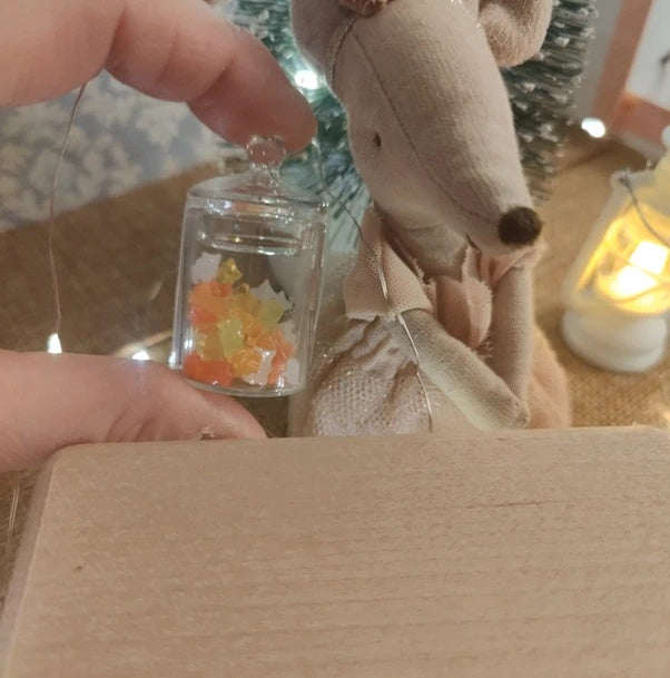 Bonbonnière en verre d'ourson
