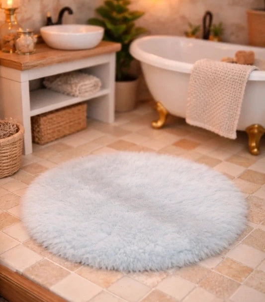Tapis rond tout doux