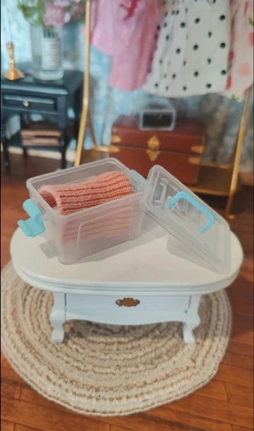 Boite de rangement bleu