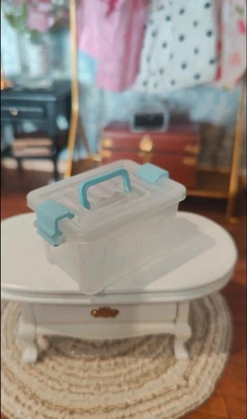 Boite de rangement bleu