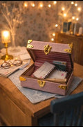 Petite valise rose de courriers