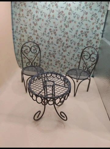 Salon de jardin métal noir