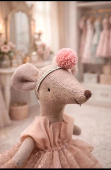Bandeau pom-pom rose