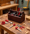 Caisse à outils bois et outils métal