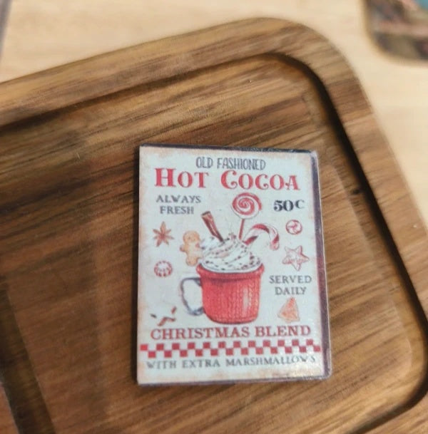Cadre chocolat chaud en bois