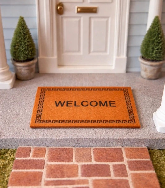 Tapis d'accueil d'entrée marron
