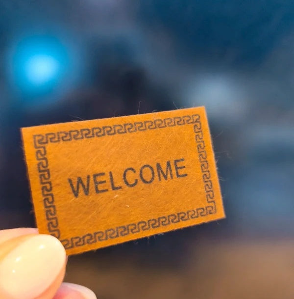 Tapis d'accueil d'entrée marron