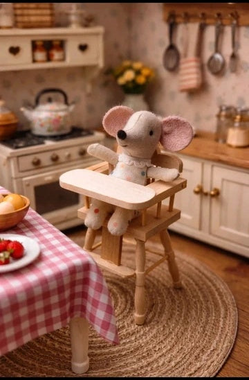 Chaise haute en bois pour bébé