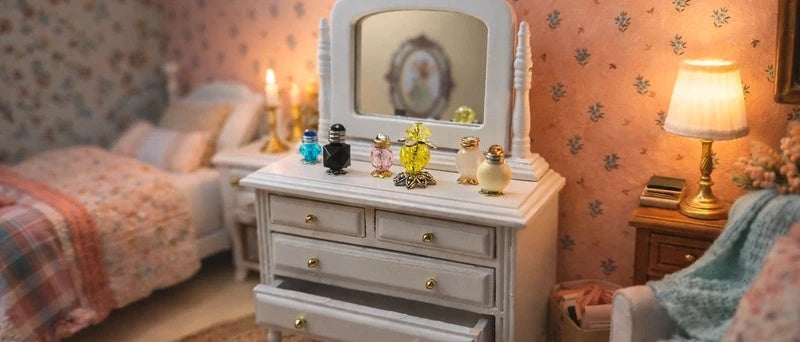 Coiffeuse en bois garnie