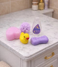 Ensemble violet pour salle de bain