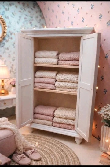 Armoire blanche en bois