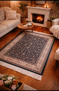 Grand tapis noir et vert