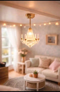 Lustre cristal lumineux