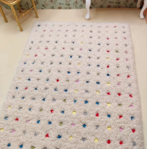 Tapis moelleux à pois