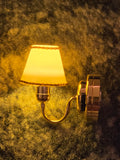 Applique murale miniature à abat-jour en tissu, LED, échelle 1/12