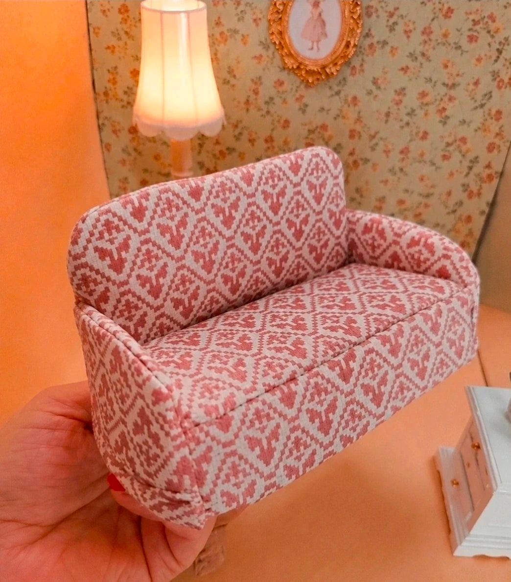 Canapé pliable miniature à motifs géométriques