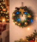 Couronne de Noël miniature lumineuse à LED, échelle 1/12