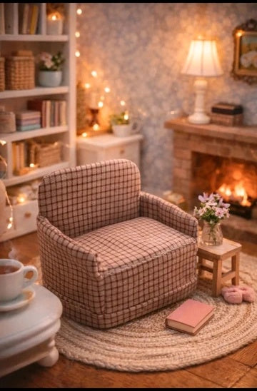 Fauteuil pliable miniature dans un premier motif