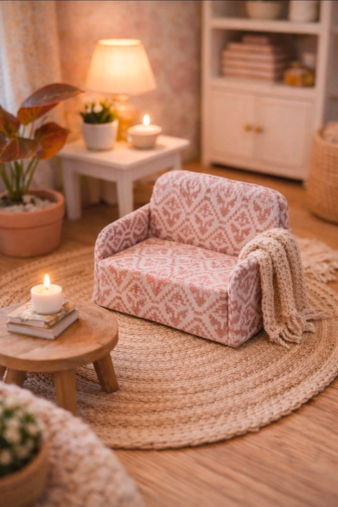 Fauteuil pliable miniature une place, échelle 1/12