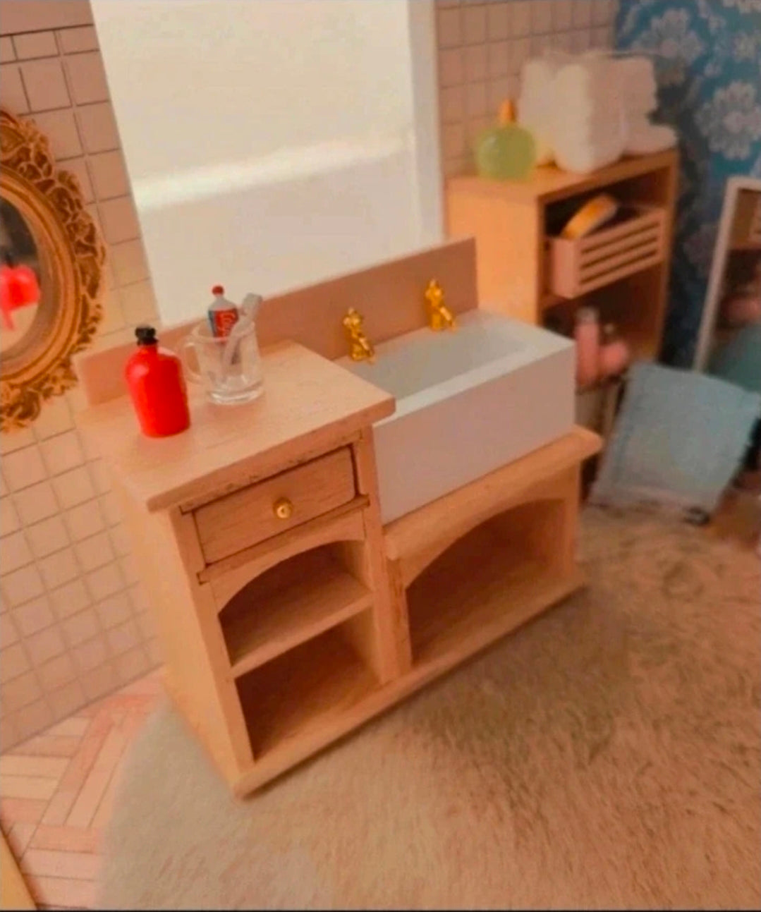 Meuble vasque en bois