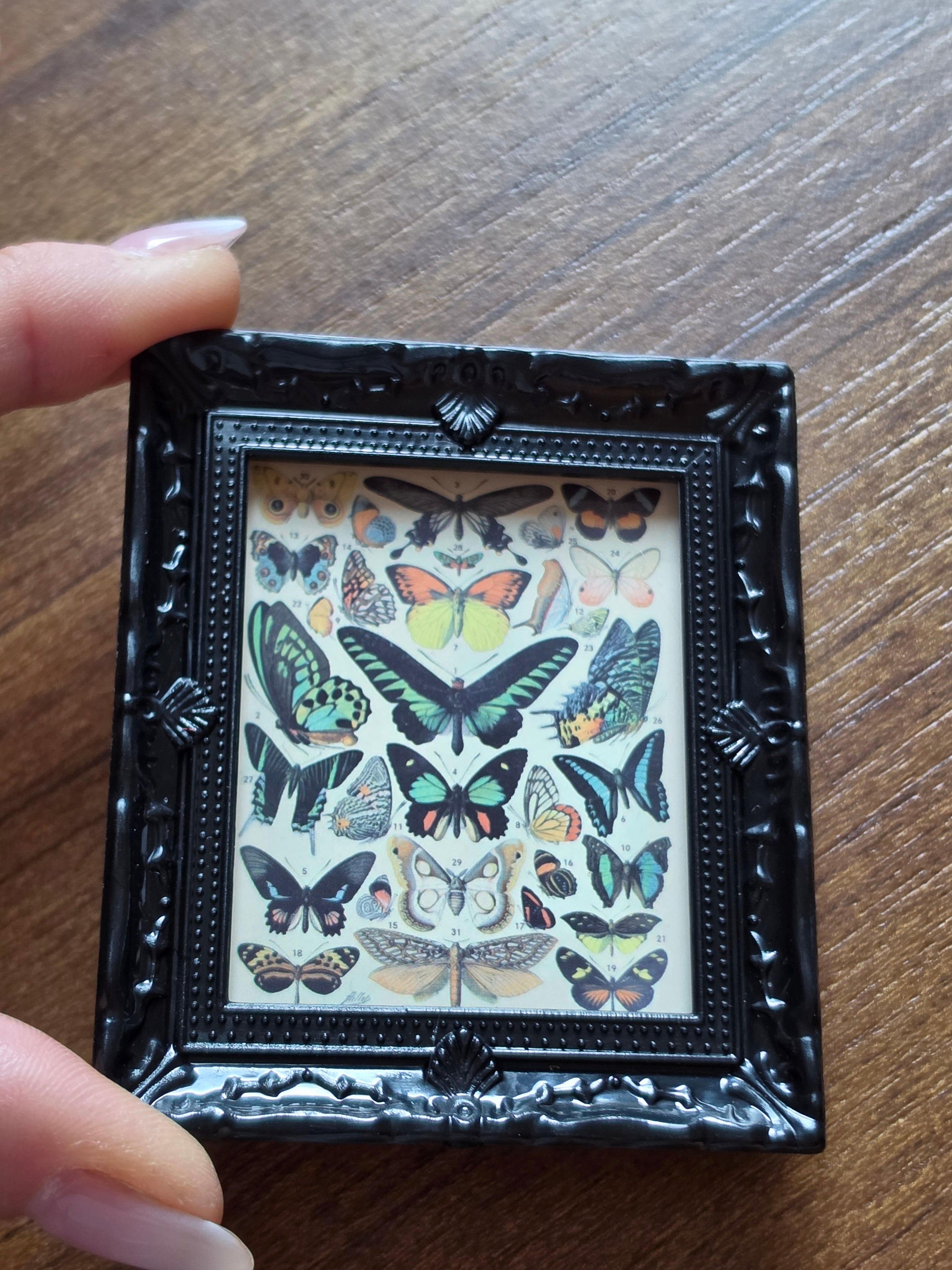 Grand Tableau/Cadre Papillon pour maison de poupée échelle 1/12eme