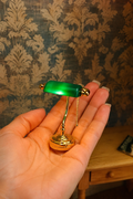 Lampe de banquier Churchill à abat-jour vert