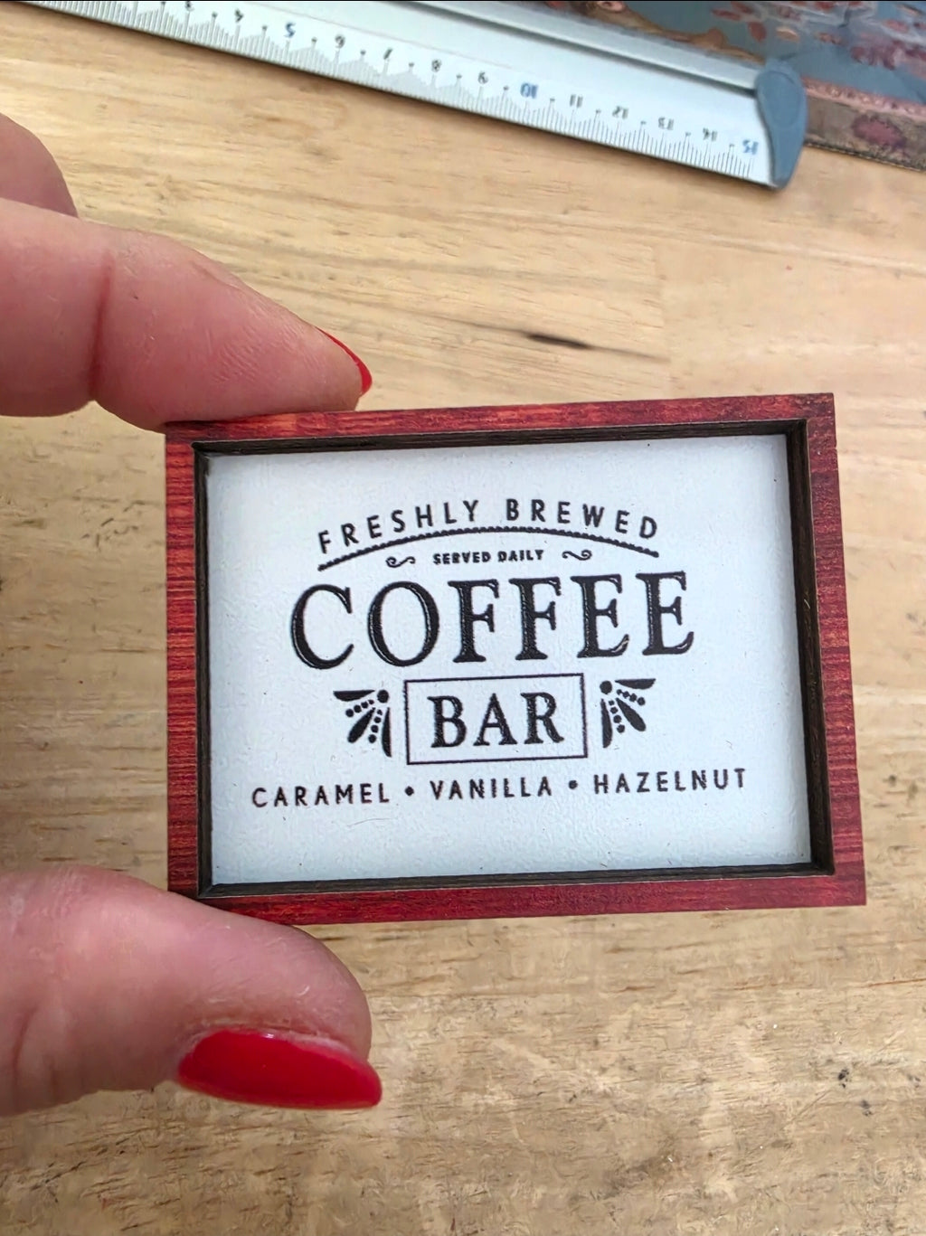 Cadre/ tableau Coffee Bar pour maison de poupée échelle 1/12eme