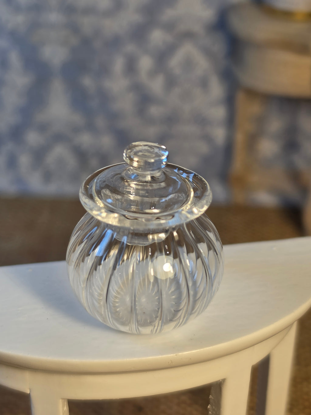 Bonbonnière en verre ronde