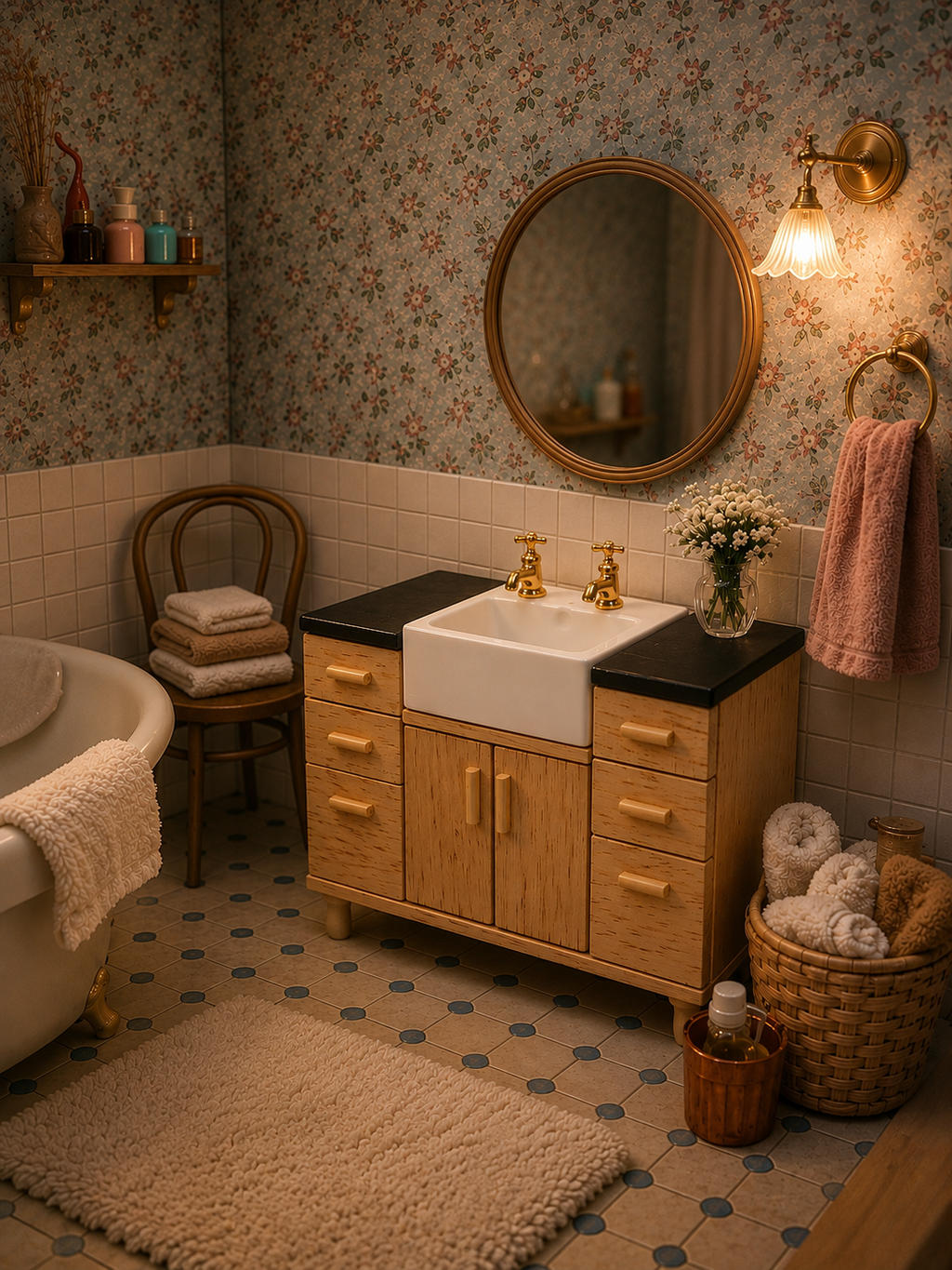 Meuble en bois salle de bain