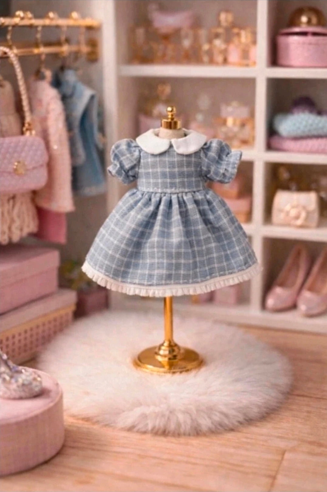 Robe col claudine pour petite soeur souris