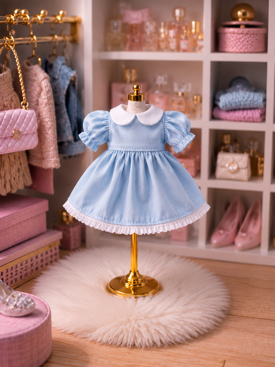 Robe col claudine pour petite soeur souris