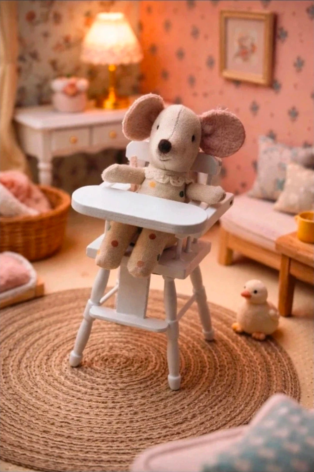 Chaise haute en bois pour bébé