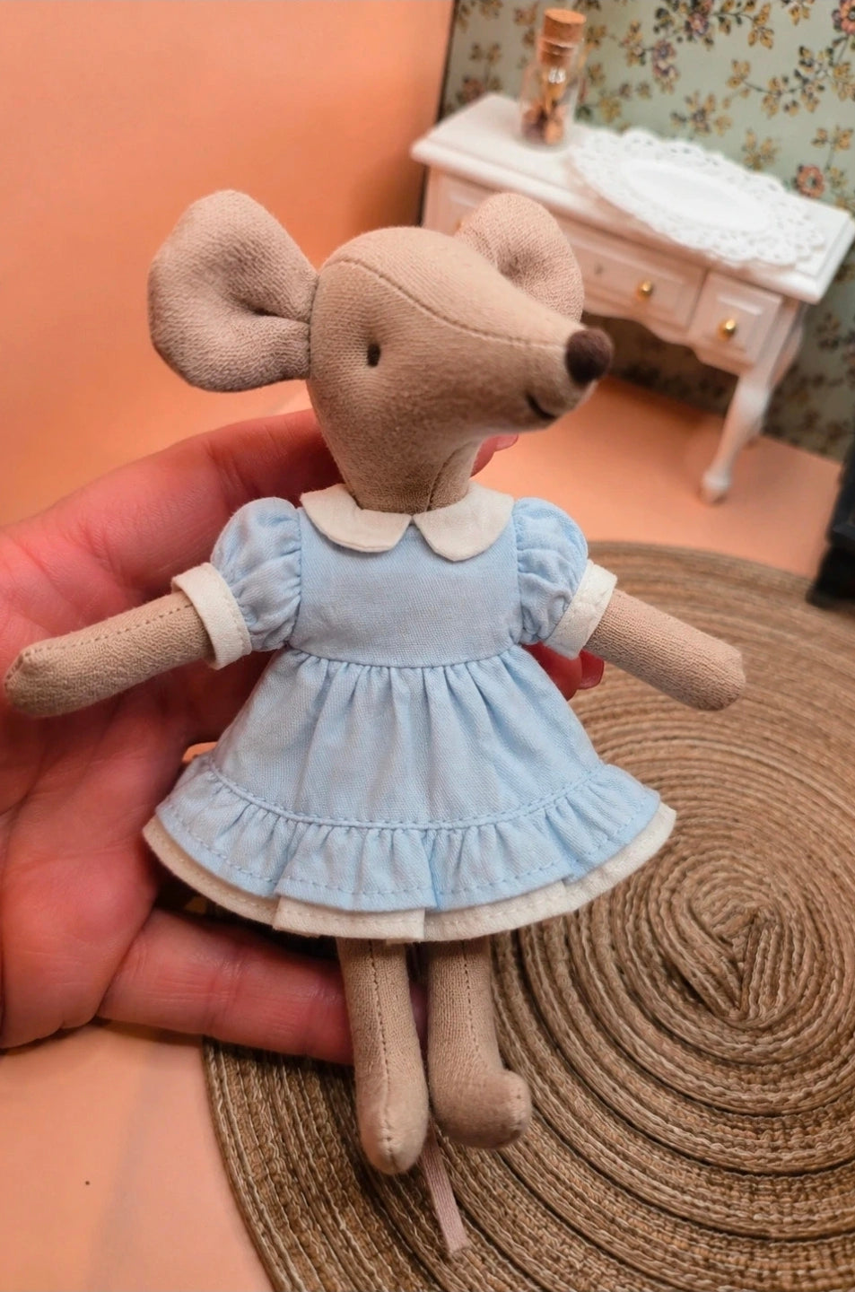 Robe col claudine manches bouffantes