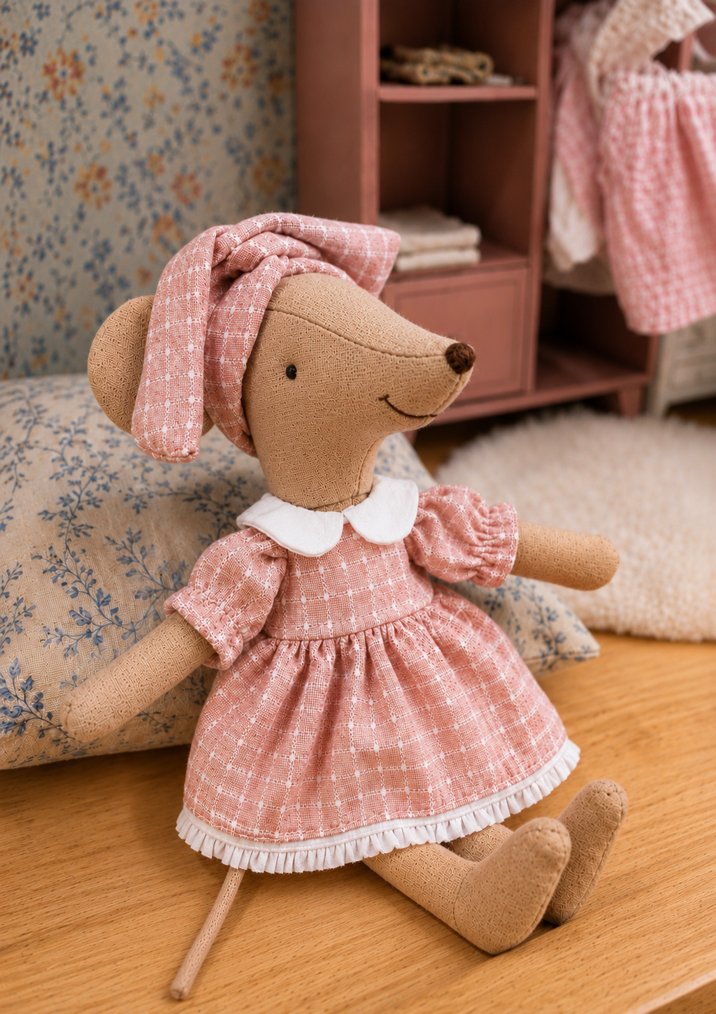 Robe col claudine pour petite soeur souris