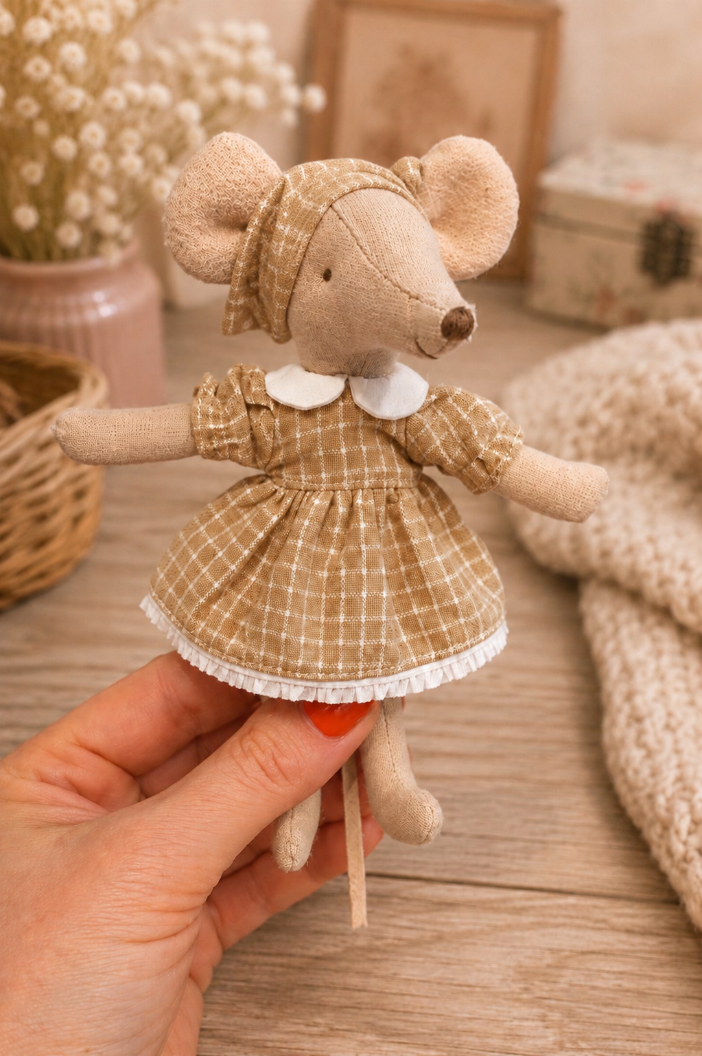 Robe col claudine pour petite soeur souris
