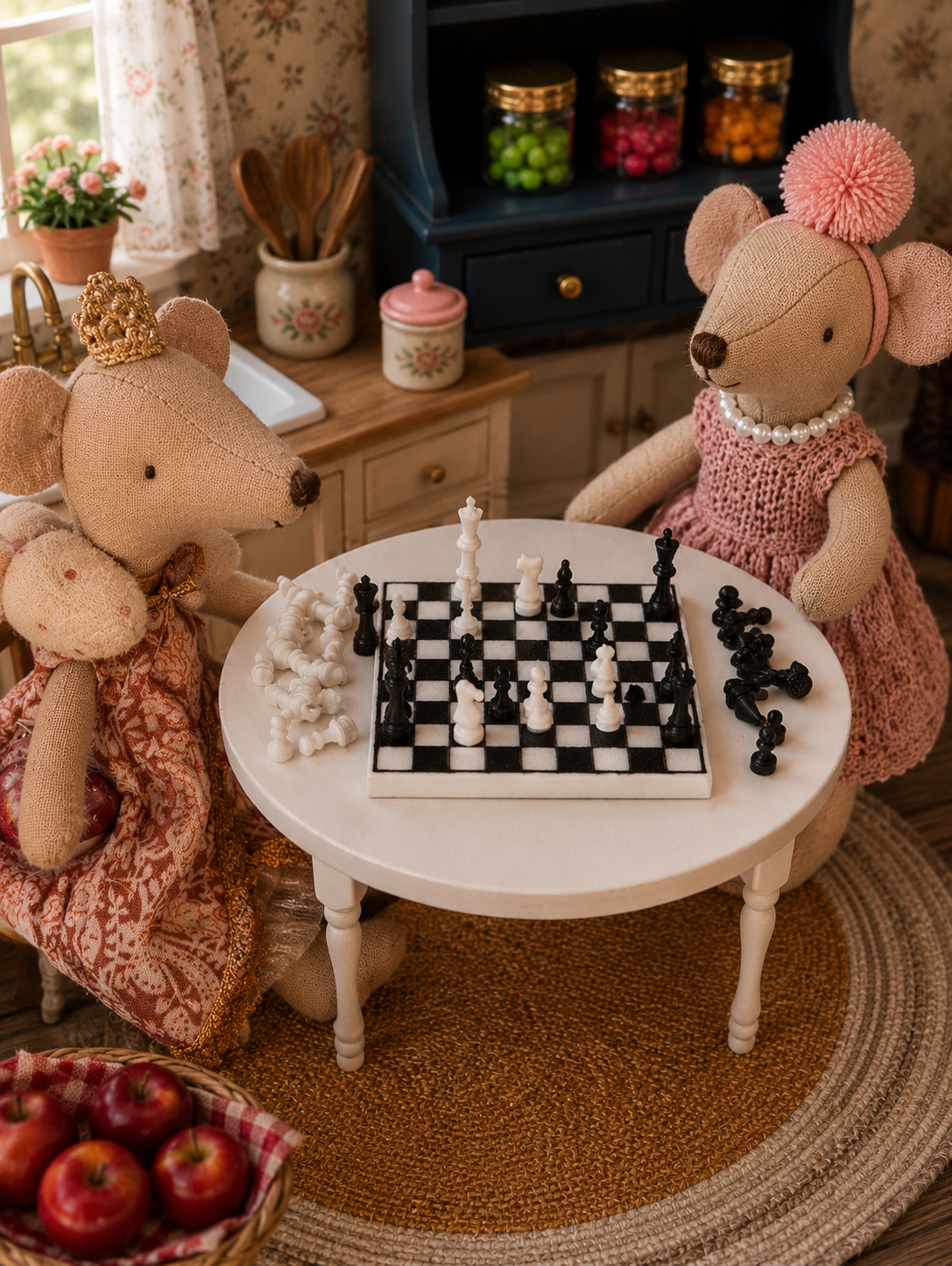 ♟️ Jeu d’échecs miniature – Échelle 1/12