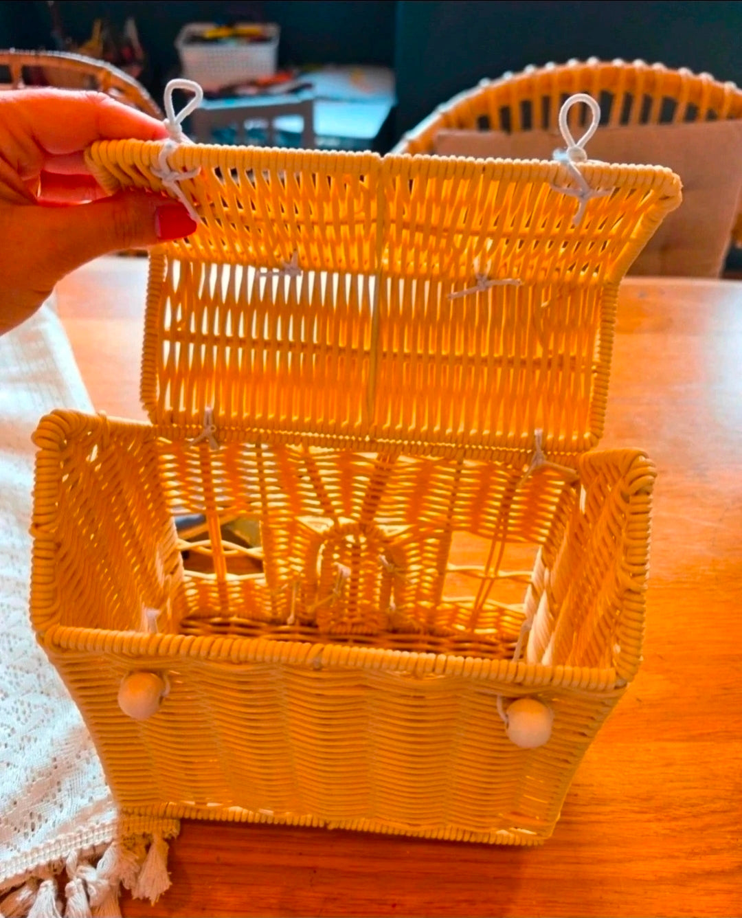 Panier Maison en rotin