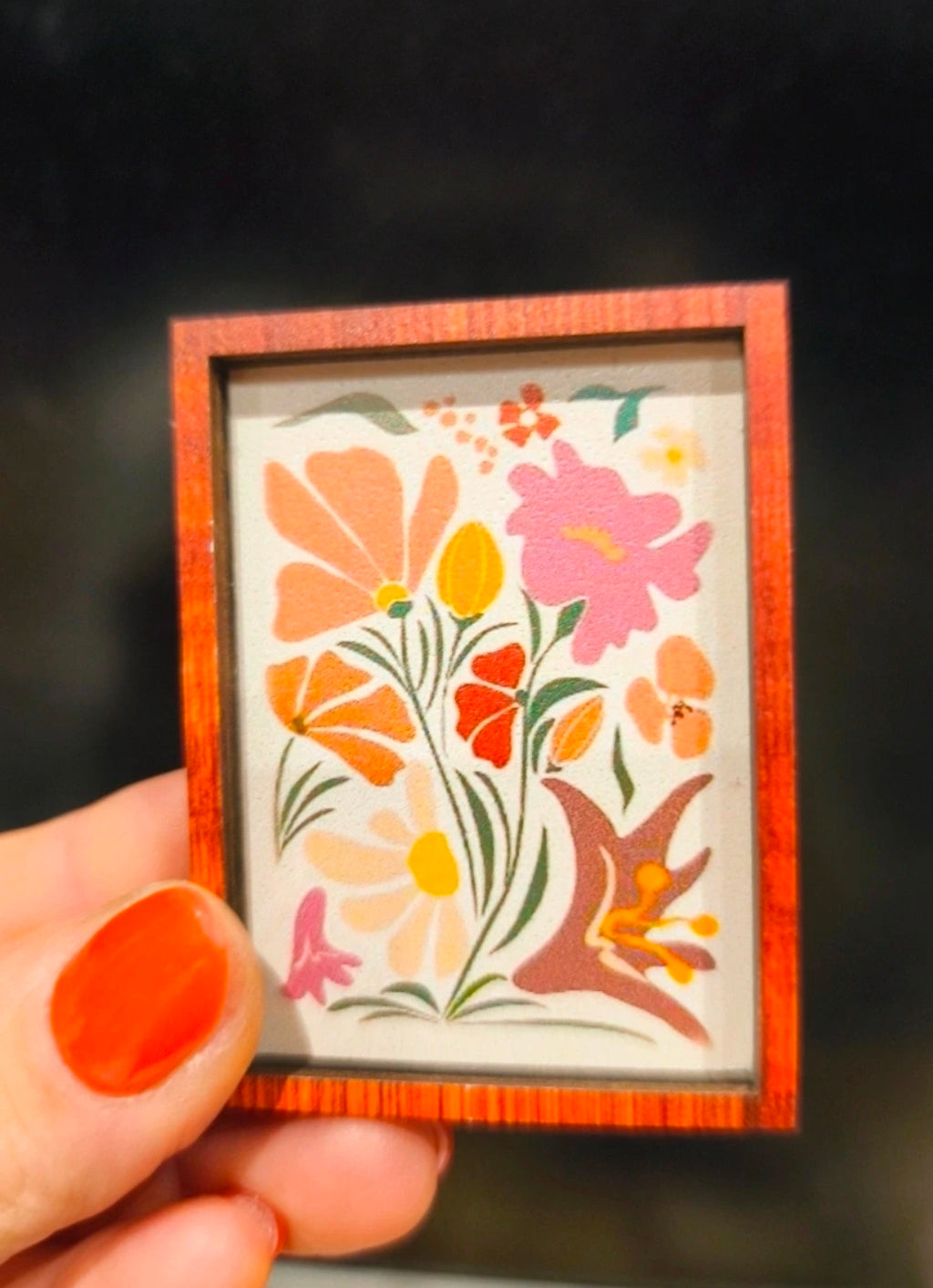 Tableau/cadre de fleurs 2 pour maison de poupée échelle 1/12eme