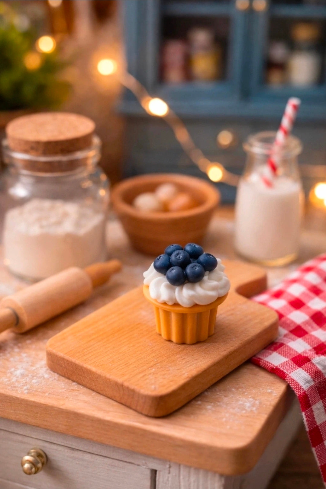 Muffin myrtille miniature – Échelle 1/12
