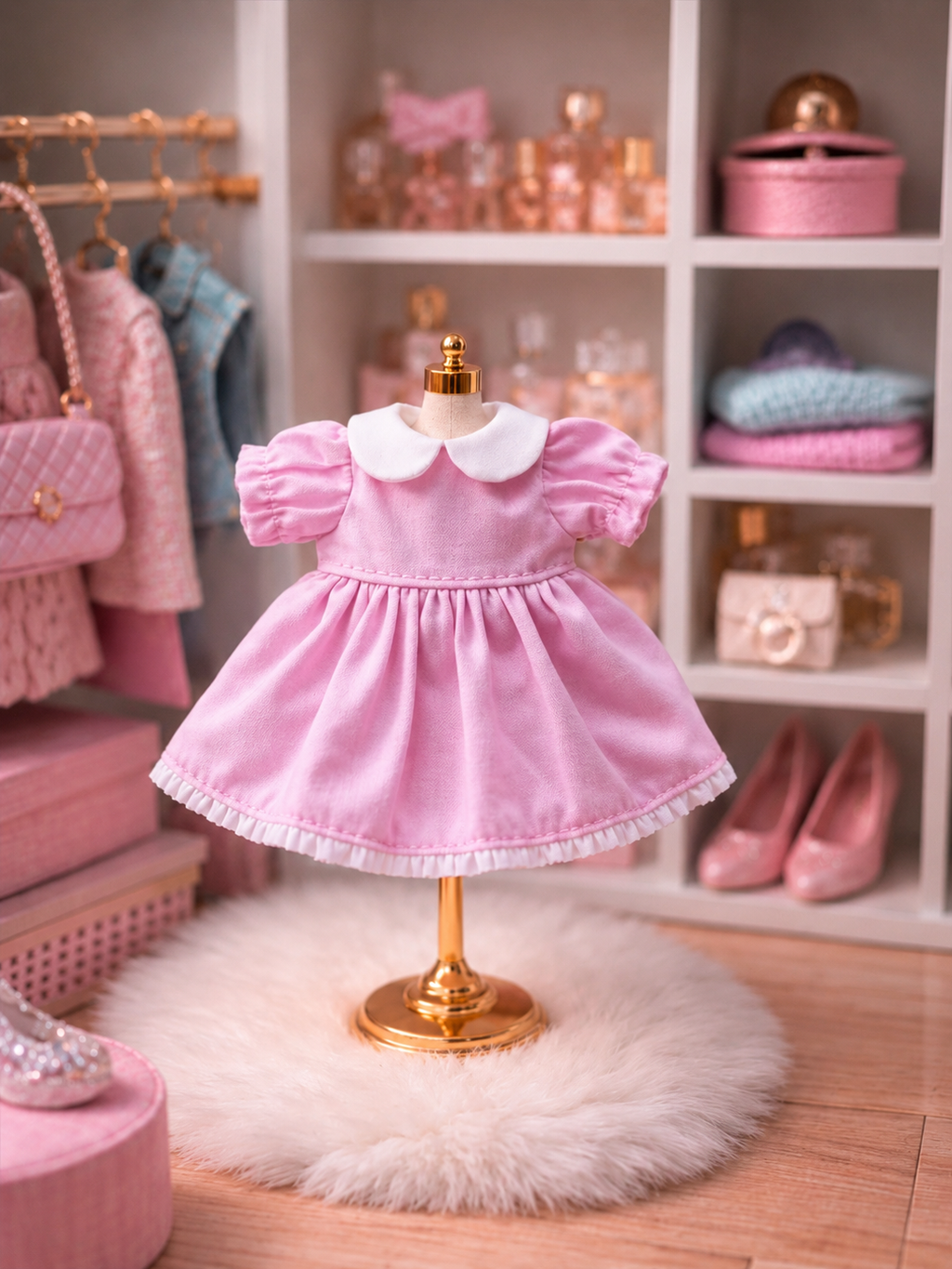 Robe col claudine pour petite soeur souris