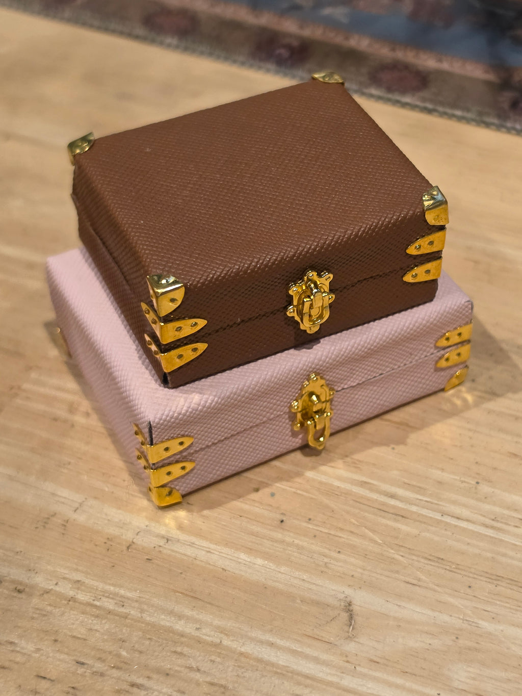 Petite valise miniature pour maison de poupée de 5 cm marron
