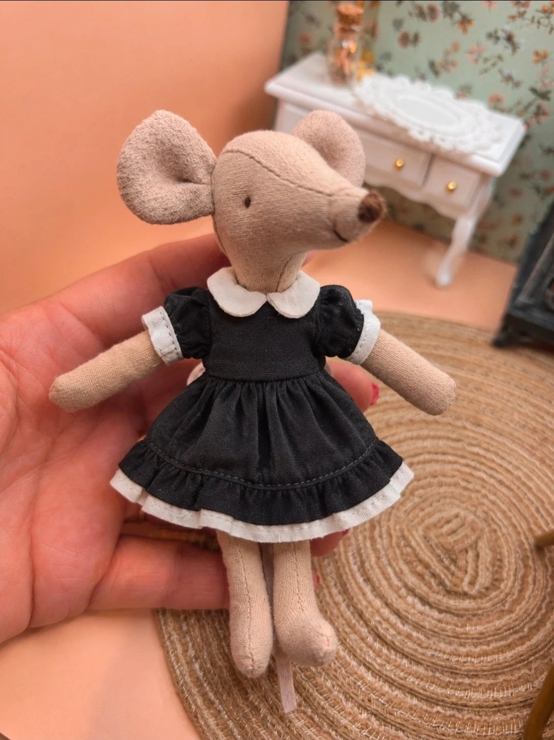 Robe col claudine manches bouffantes