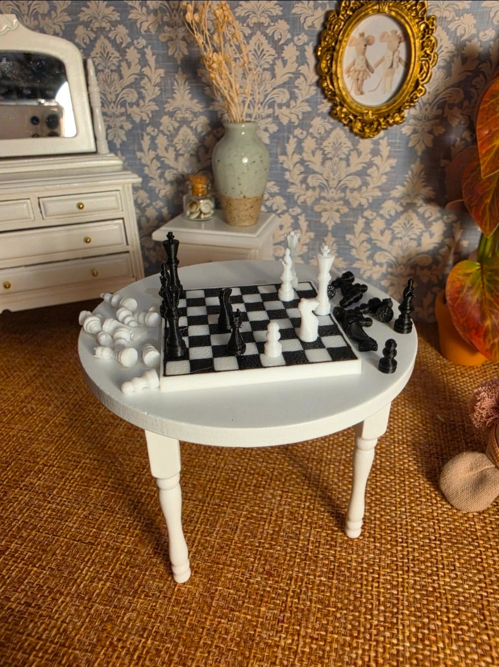 ♟️ Jeu d’échecs miniature – Échelle 1/12