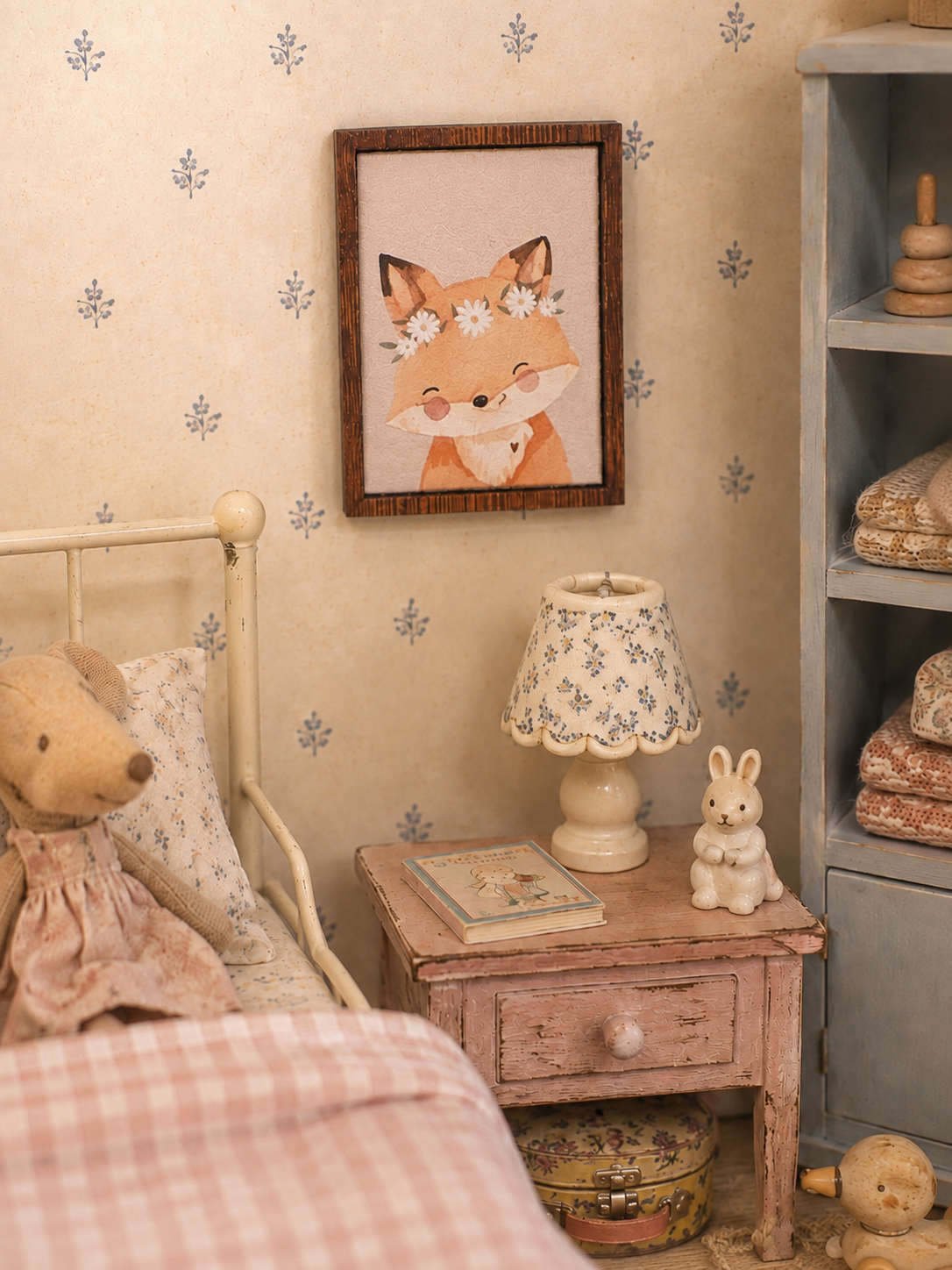 Tableau/cadre renard pour maison de poupée échelle 1/12eme
