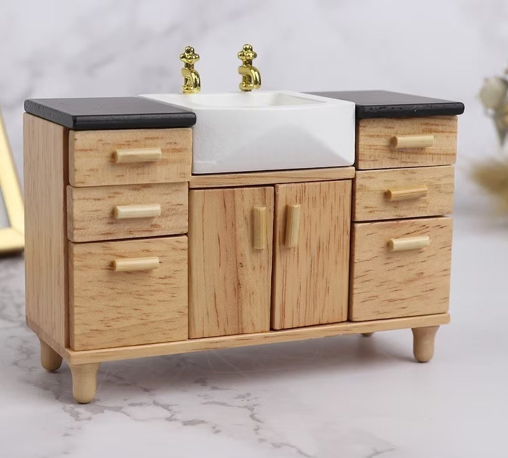 Meuble en bois salle de bain
